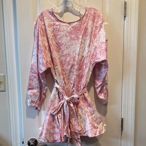 Wayf Pink Floral Mini Dress